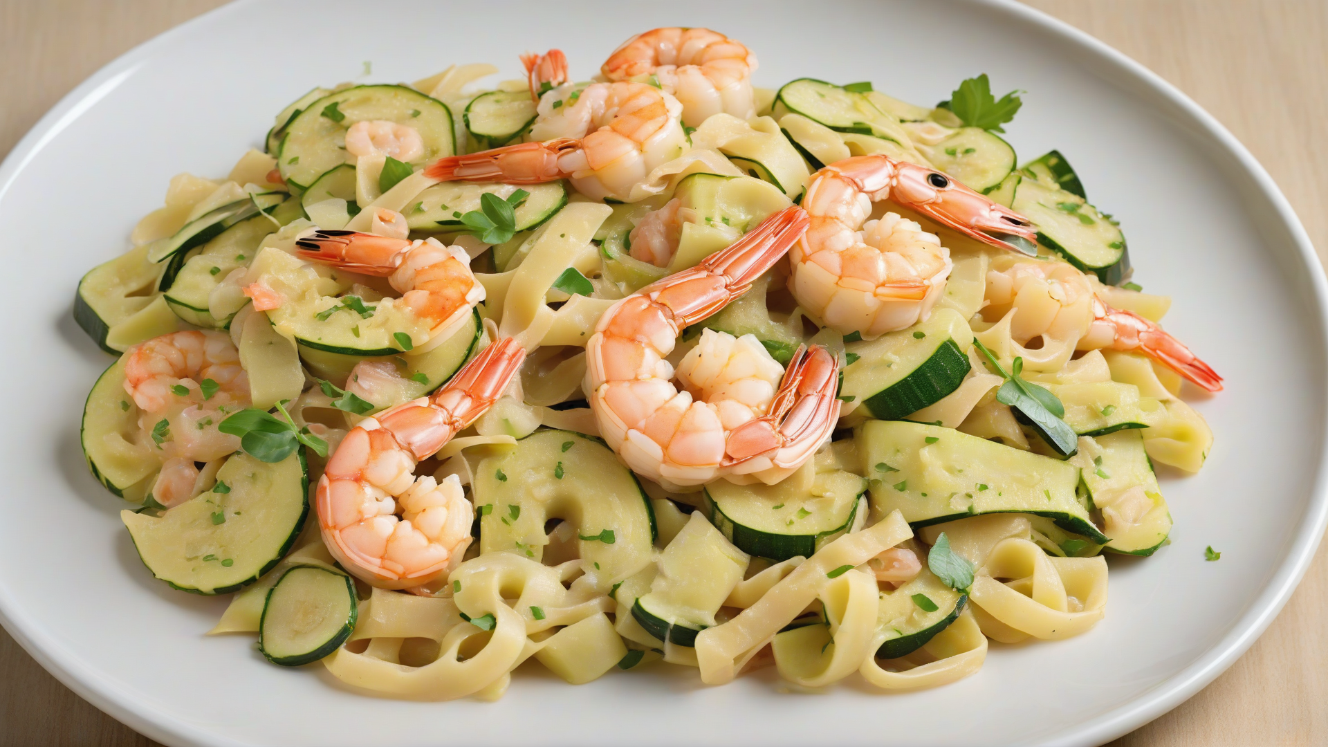 zucchine e gamberetti pasta